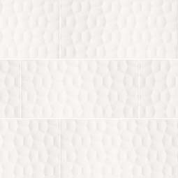 Adella Viso White 12x24 Satin  3D Wall Tile