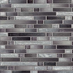 Akaya Nero Interlocking Glass Tile