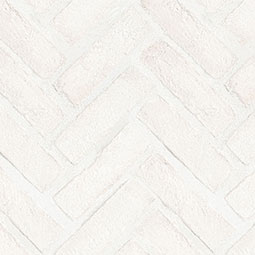 Alpine White Clay Brick Tile - Herringbone swatch