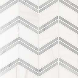 Bianco Dolomite Cheveron Polished
