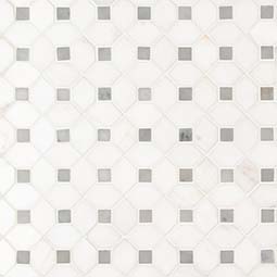 Bianco Dolomite Dotty Geometric Tile