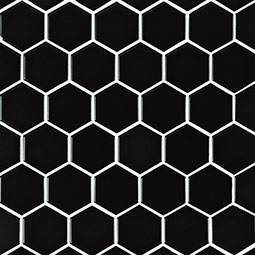 Black Hexagon Matte Backsplash Tile