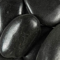 Black Polished Beach Pebbles For Landscaping Rock