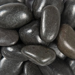 Black Polished Pebbles