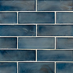 Blue Shimmer Subway Tile