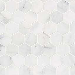 Calacatta Cressa 2"Hexagon Honed