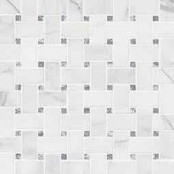 Calacatta Cressa Basketweave Honed Tile