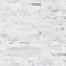 Calacatta Cressa Interlocking 3D Peel and Stick Backsplash