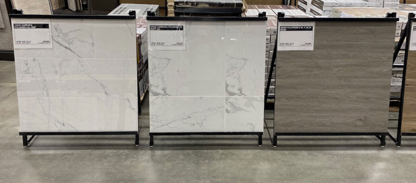 floor tile merchandizing display