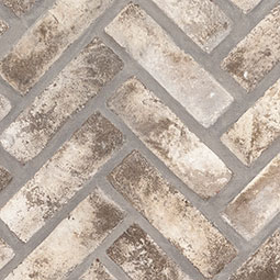 Doverton Gray Clay Brick Tile - Herringbone swatch