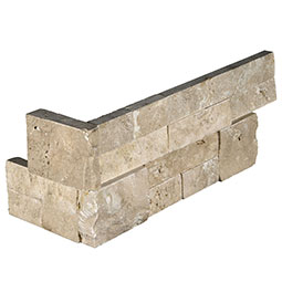 Durango Cream RockMount Stacked Stone Panels 6x12x6 Corner