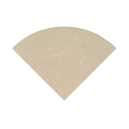 Engineered Beige 9" Radius Cornershelf Polished Tile Trim