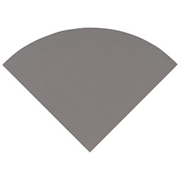 Engineered Gray 18" Radius Seat Polished