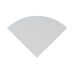 Engineered White 9" Radius Cornershelf Polished Tile Trim