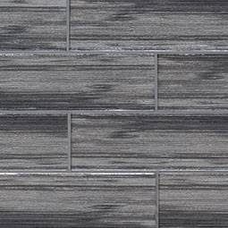 Glacier Black Glass Subway Tile