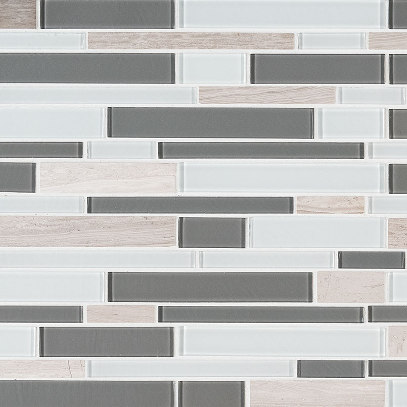 Gray Cliff Interlocking Glass Tile