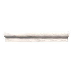 Greecian White 1x2x12 Polished Rail Molding Tile Trim