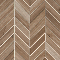 Havenwood Saddle Chevron Mosaic 12x15 wood look wall tile