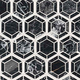 Hexagono Nero Geometric Tile