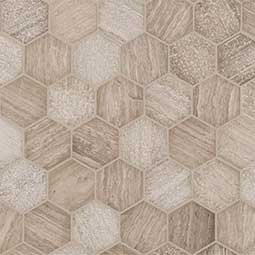 Honey Comb Hexagon Multi Finish Backsplash Tile