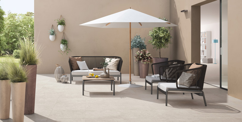 Livingstyle Pearl Pavers on Patio