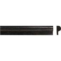 Premium Black 1x2x12 Polished Rail Molding Tile Trim