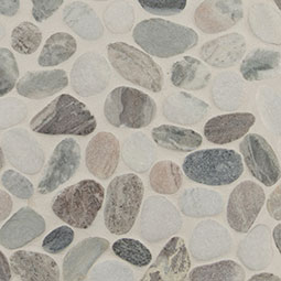 Puebla Greige Pebble Backsplash Tile