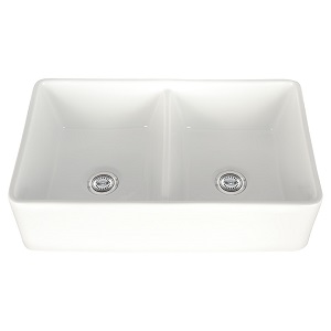 Fireclay Farmhouse White Double Bowl Kitchen Sinks