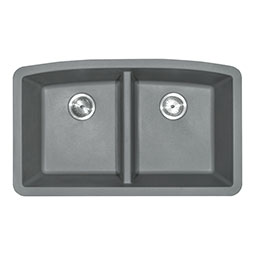 Grey Quartz Double Bowl 50/50 321 Kitchen Sinks