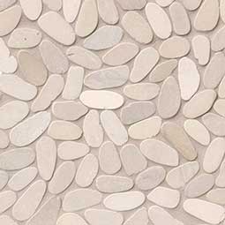 Sliced Pebble Earth Tumbled Backsplash Tile