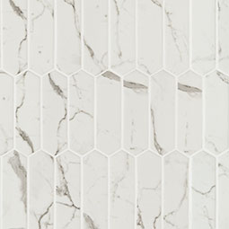 Statuario Celano Picket Glass Tile