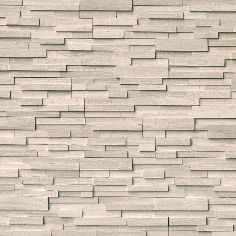 White Oak 3D Honed Stacked Stone