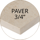 Outdoor Paver Thickness 3/4 graphic